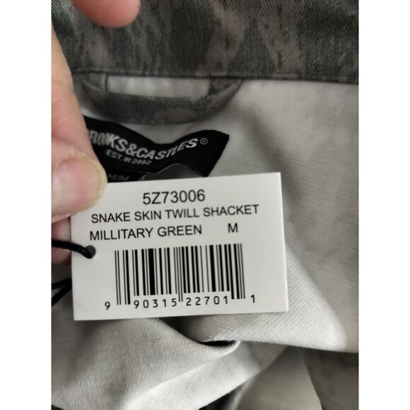 M1050) Crooks & Castles Camo Snake Skin Twill Military Zip Up Shacket Medium - Picture 10 of 12